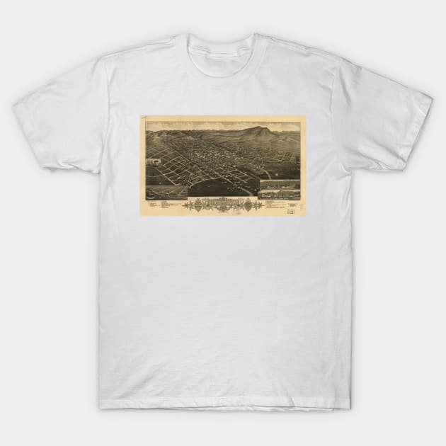 Vintage Pictorial Map of Helena Montana (1883) T-Shirt by Bravuramedia